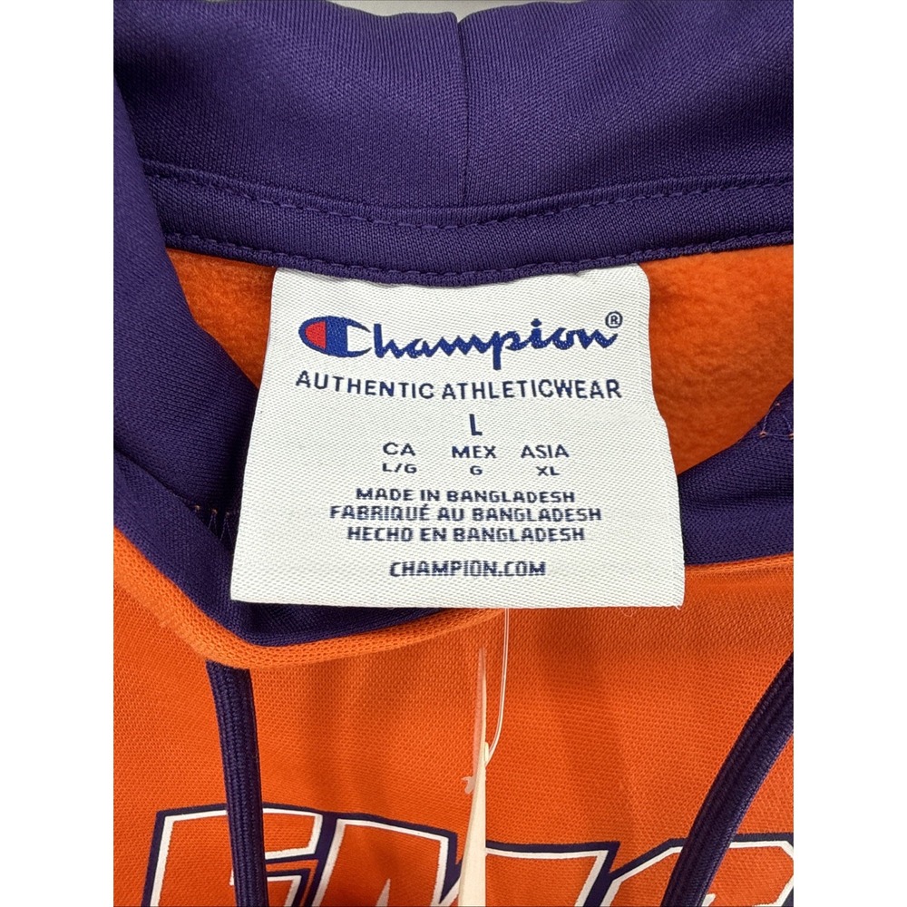 NWT Champion Clemson Tigers Mens Athleticwear Hoodie Sweatshirt Large - Picture 7 of 11